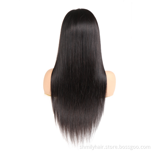 Brazilian Straight Pre Plucked Raw Virgin Cuticle Aligned Human Hair Lace Front Wig With Baby Hair Swiss 360 Lace Frontal Wig